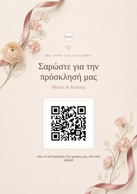 Dusty Rose Ribbon QR