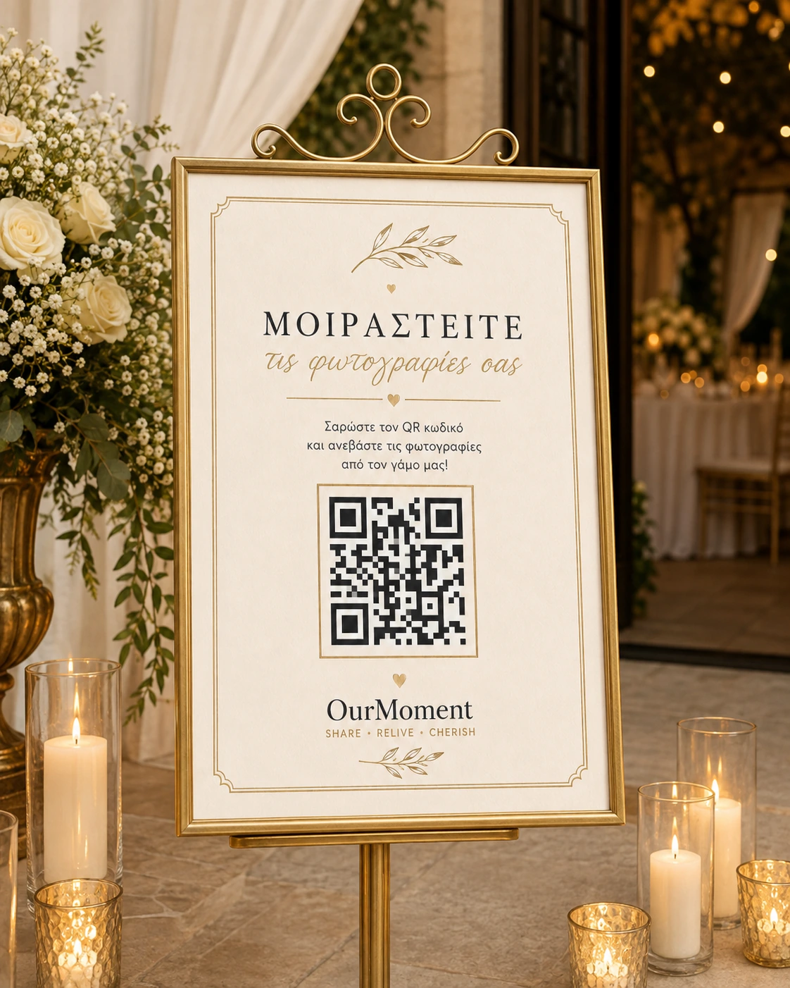 Welcome sign στην είσοδο